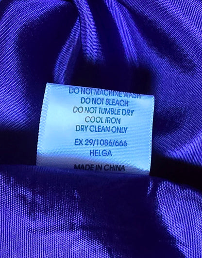 Reiss Women's Black & Purple Helga Evening Dress UK 8 US 4 EU 36