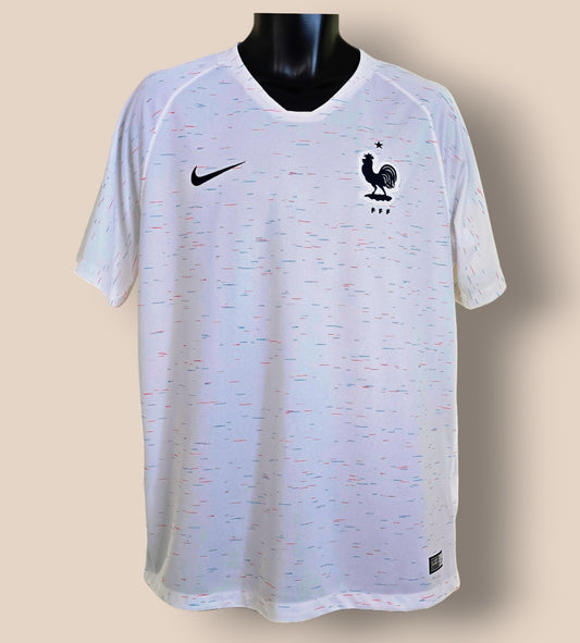 Nike Mens White French Football Federation 2018 Short Sleeve T Shirt UK L Timeless Fashions