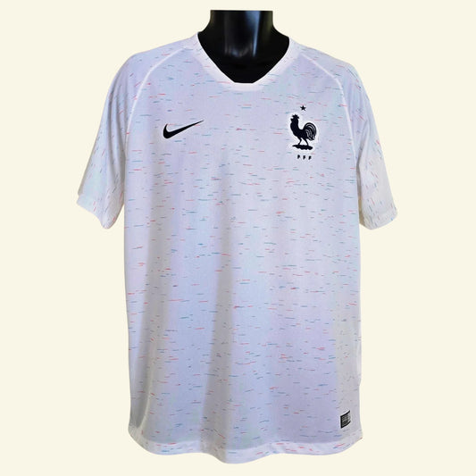 Nike Mens White French Football Federation 2018 Short Sleeve T Shirt UK L - Timelessfashions