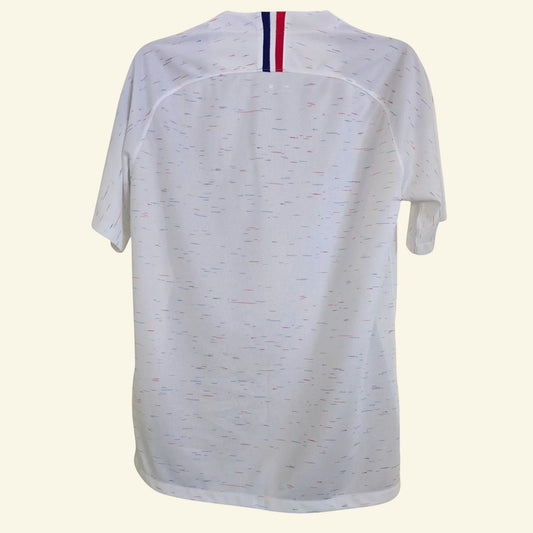 Nike Mens White French Football Federation 2018 Short Sleeve T Shirt UK L - Timelessfashions
