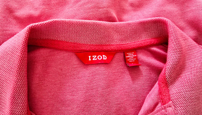 IZOD Mens Pink Short Sleeve Cotton Polo Shirt UK L Timeless Fashions