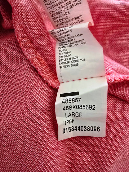IZOD Mens Pink Short Sleeve Cotton Polo Shirt UK L Timeless Fashions