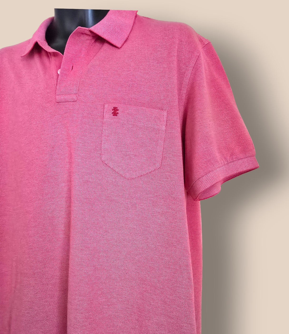 IZOD Mens Pink Short Sleeve Cotton Polo Shirt UK L Timeless Fashions