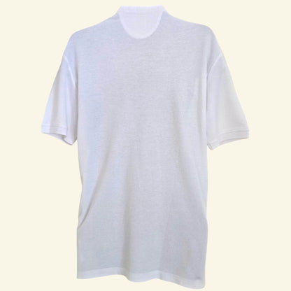 Zara Mens White Grandad Collar Short Sleeve Pole Shirt UK XL - Timelessfashions