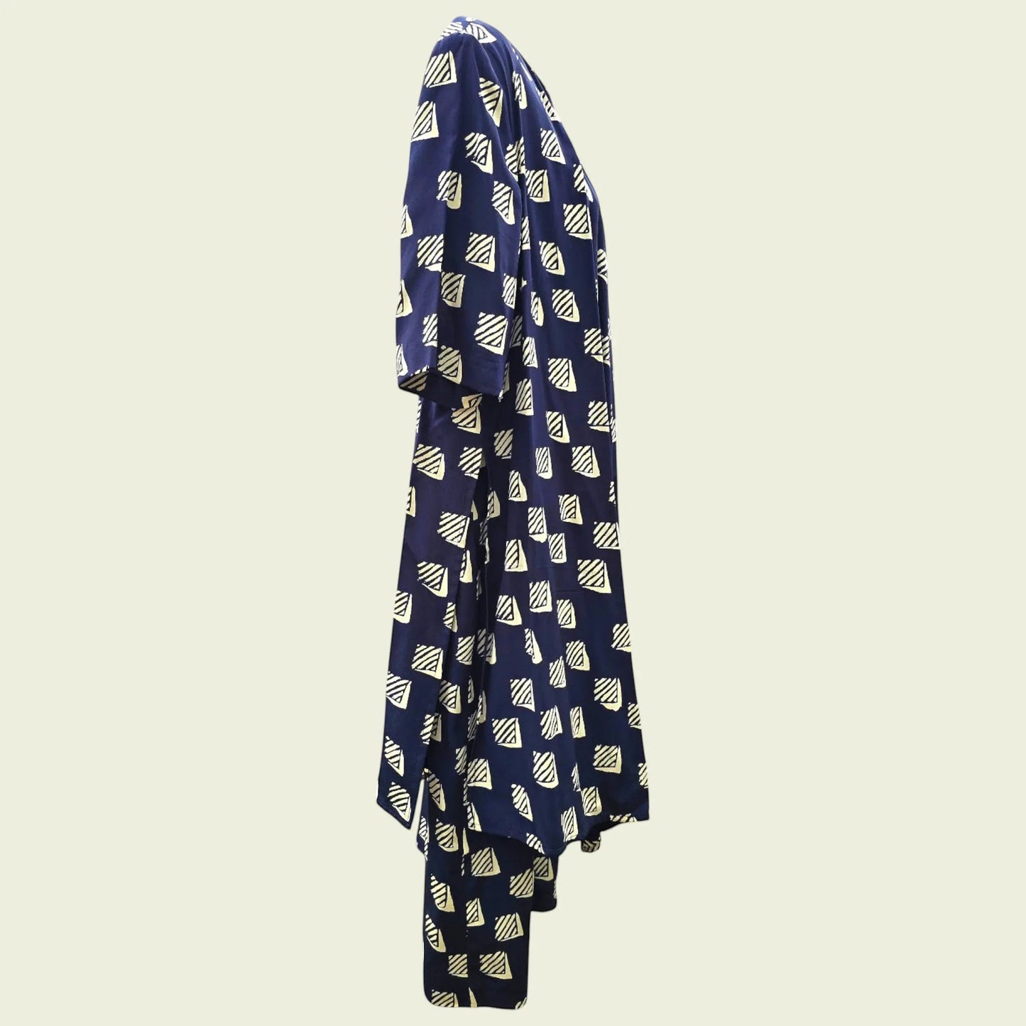 Fink Vintage Navy & White Dress With Attached Over Shirt UK 16 US 12 EU 44 - Timelessfashions