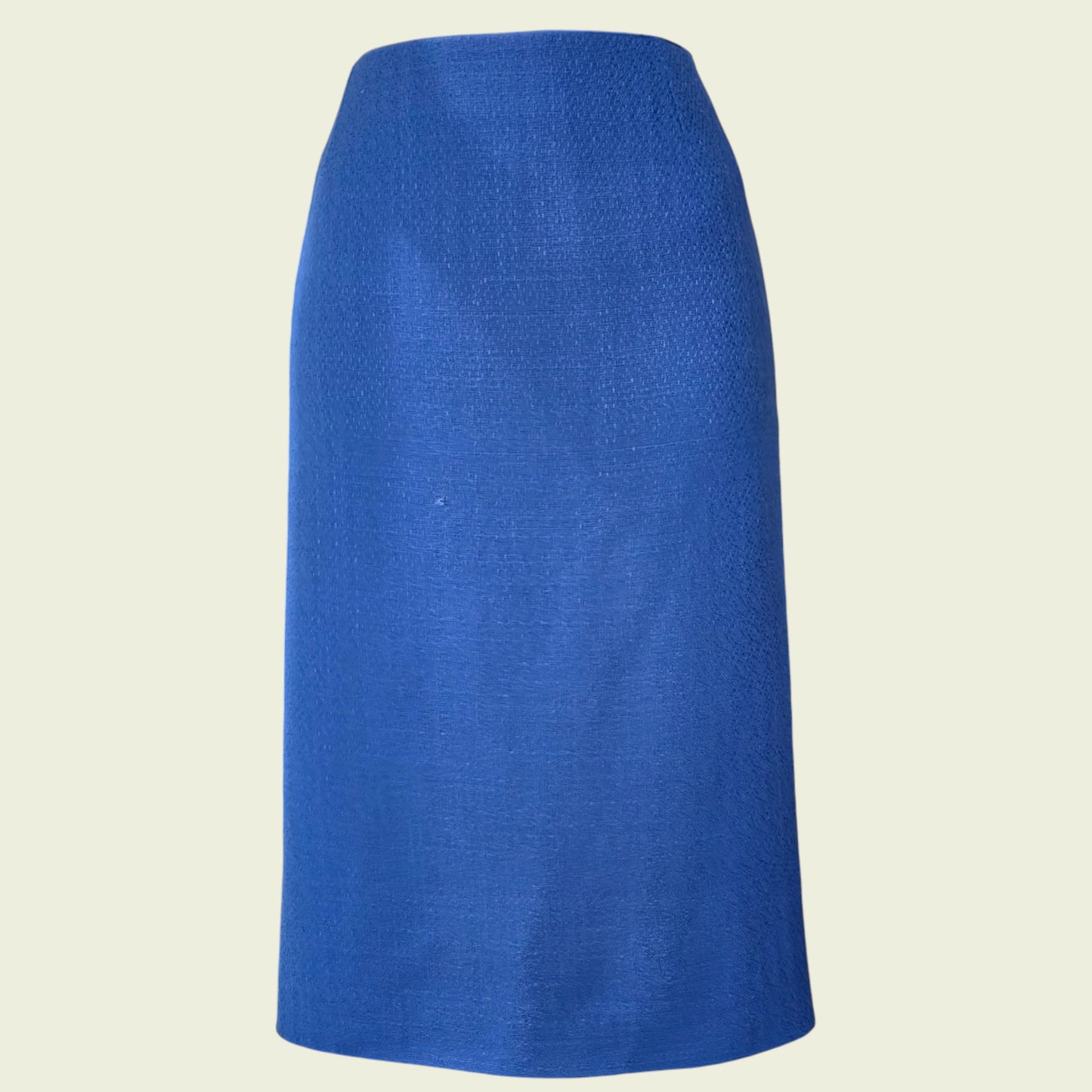 Blue skirt on a beige background