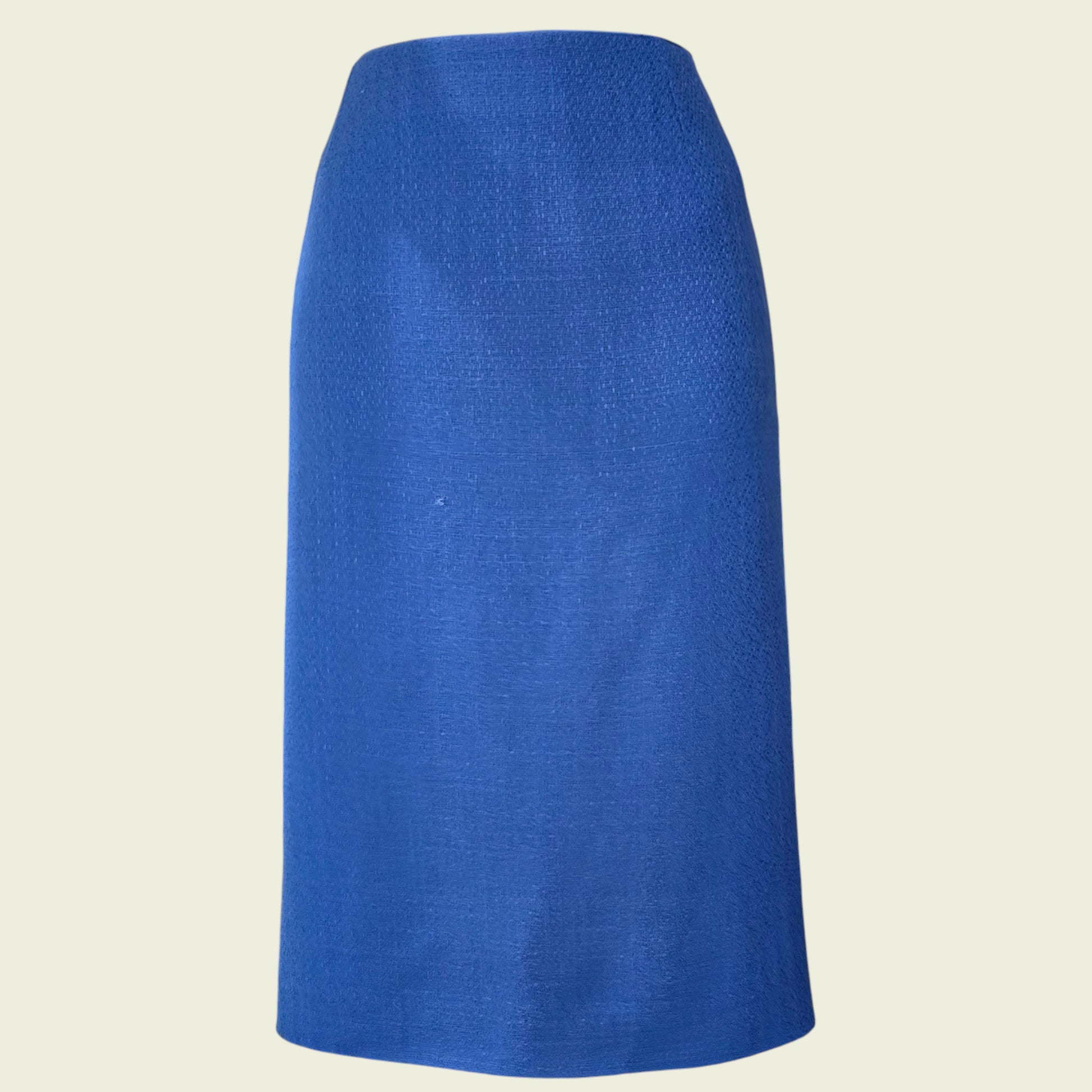 Blue skirt on a beige background