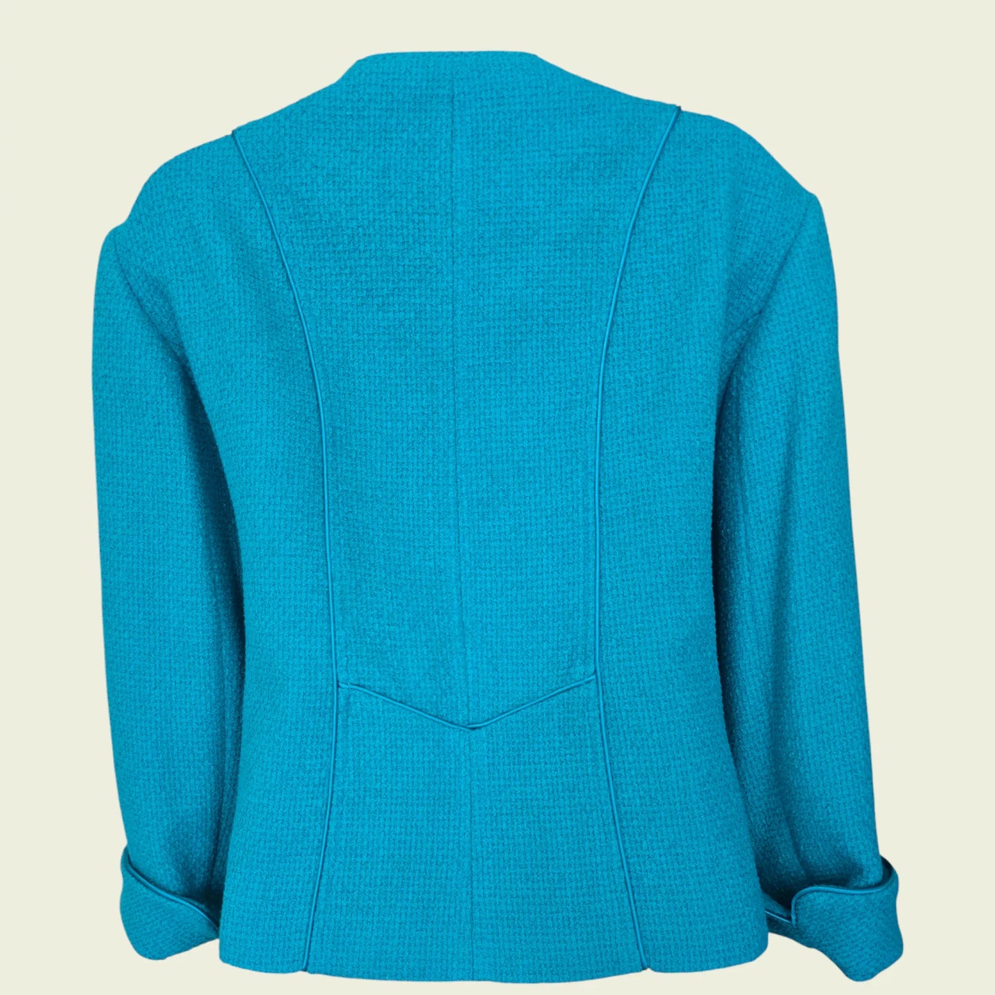 Caroline Charles Vintage Turquoise Blue Dress And Jacket UK 16/18 US 12/14 EU 44/46 - Timelessfashions