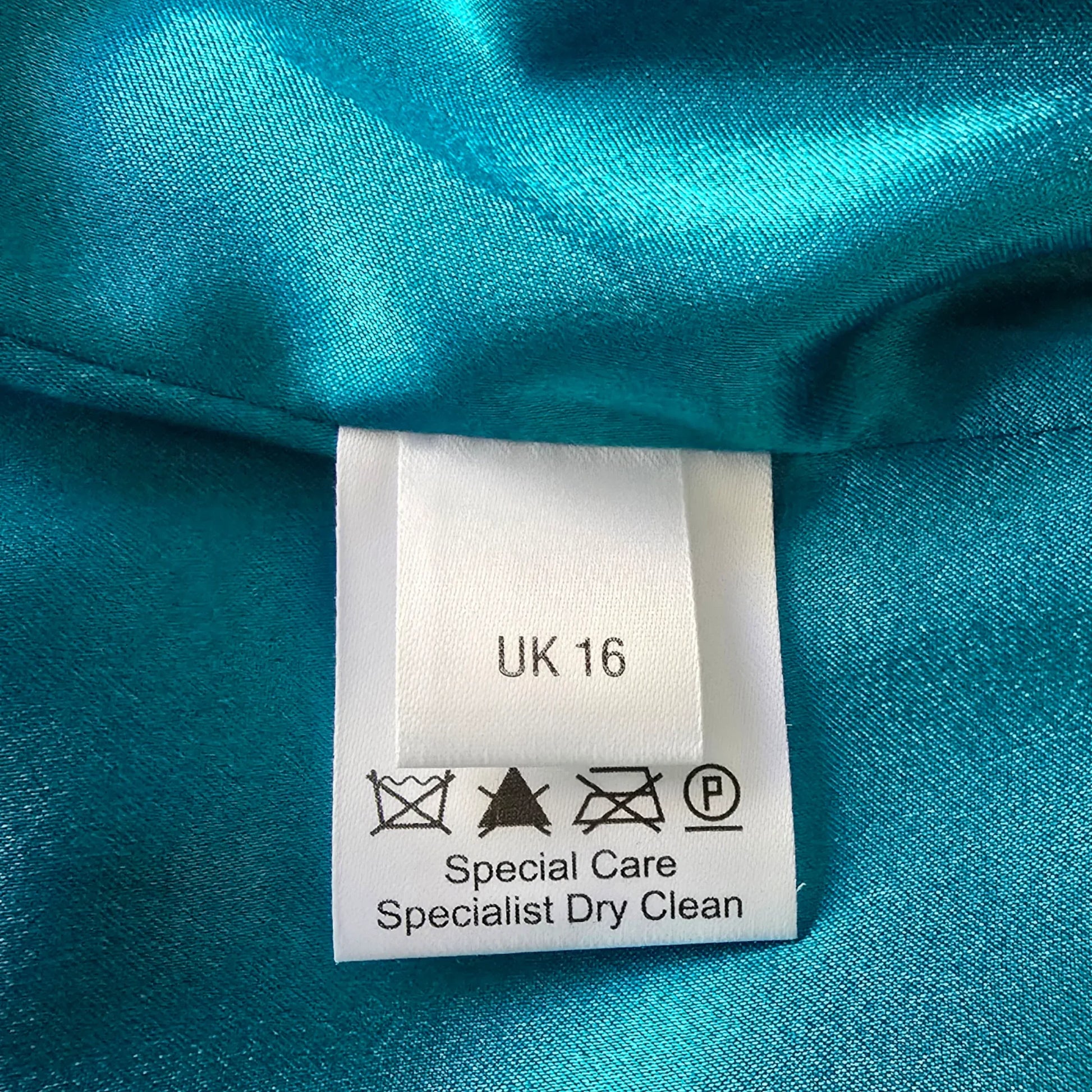 Caroline Charles Vintage Turquoise Blue Dress And Jacket UK 16/18 US 12/14 EU 44/46 - Timelessfashions