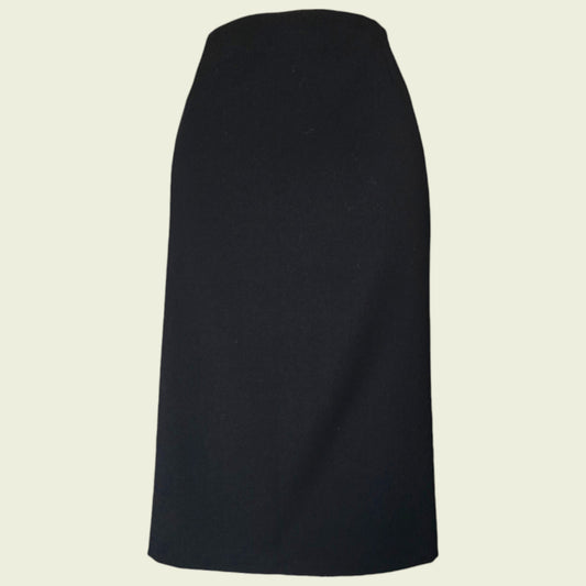 Black skirt on a beige background