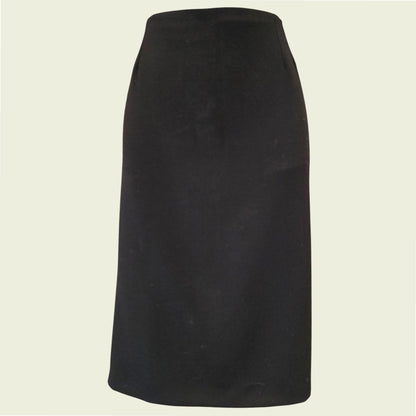 Black skirt on a beige background