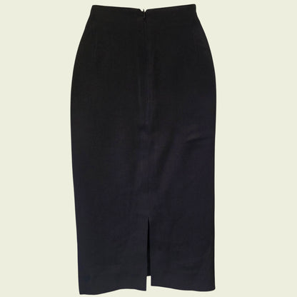 Caroline Charles Vintage Black Pencil Skirt UK 16 US 12 EU 44