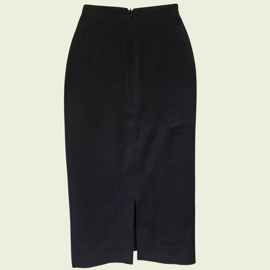 Caroline Charles Vintage Black Pencil Skirt UK 16 US 12 EU 44