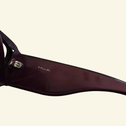Side view of sunglasses featuring Christian Dior label