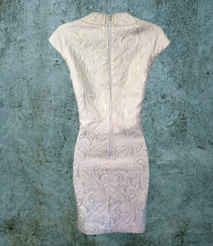 Ted Baker Cream Jacquard Shift Dress UK 8 US 4 EU 36 Timeless Fashions