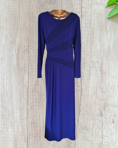 Michaela Louisa Vintage Blue Maxi Dress UK 14 US 10 EU 42 Timeless Fashions