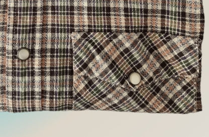 Ralph Lauren's Denim & Supply Men's Brown Check Short Sleeve Shirt UK S Timeless Fashions