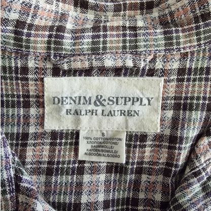 Denim & Supply Ralph Lauren label on a plaid shirt