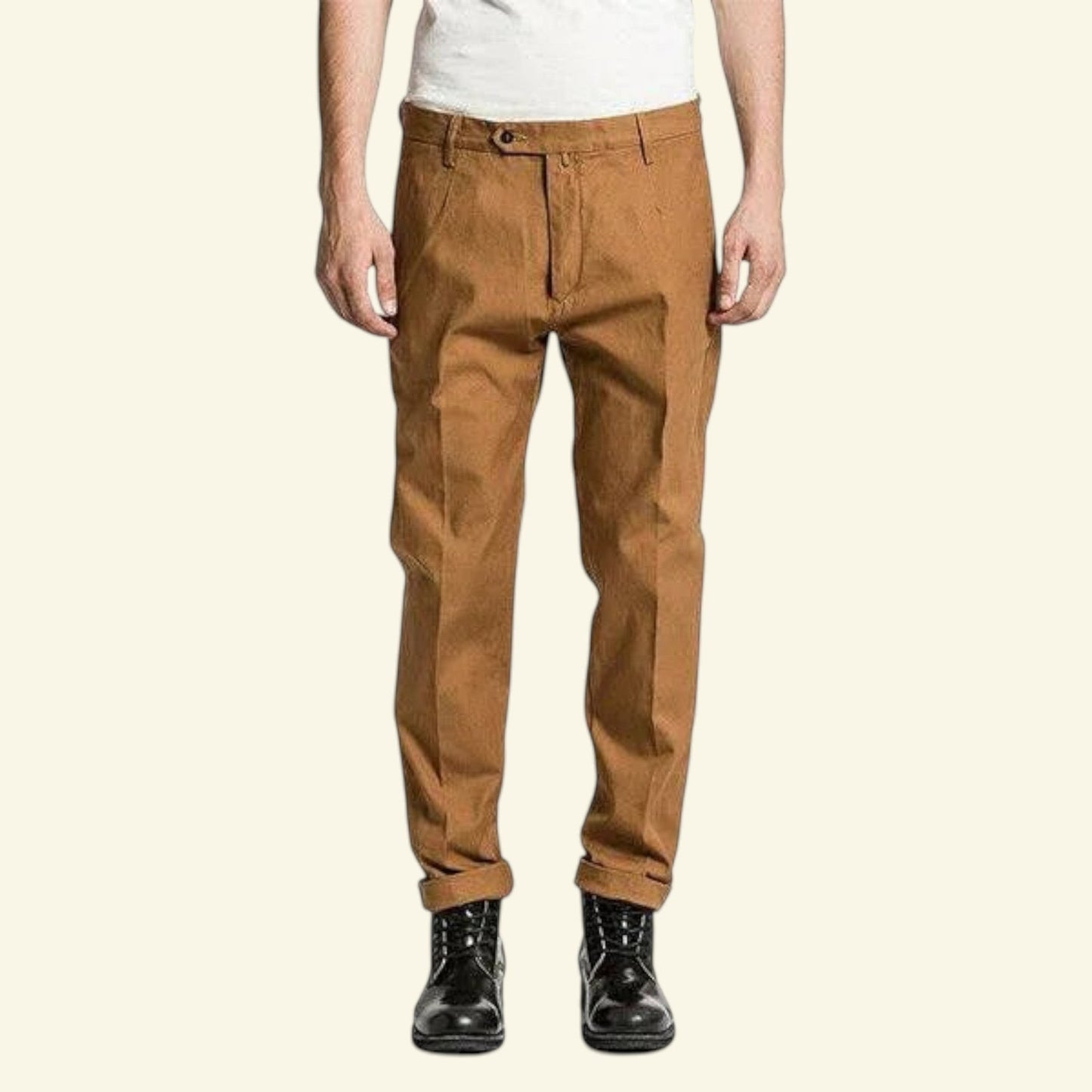Replay Tan One Off II Yeldun Evolution Mens Cotton Canvas Jeans W33" L31" - Timelessfashions