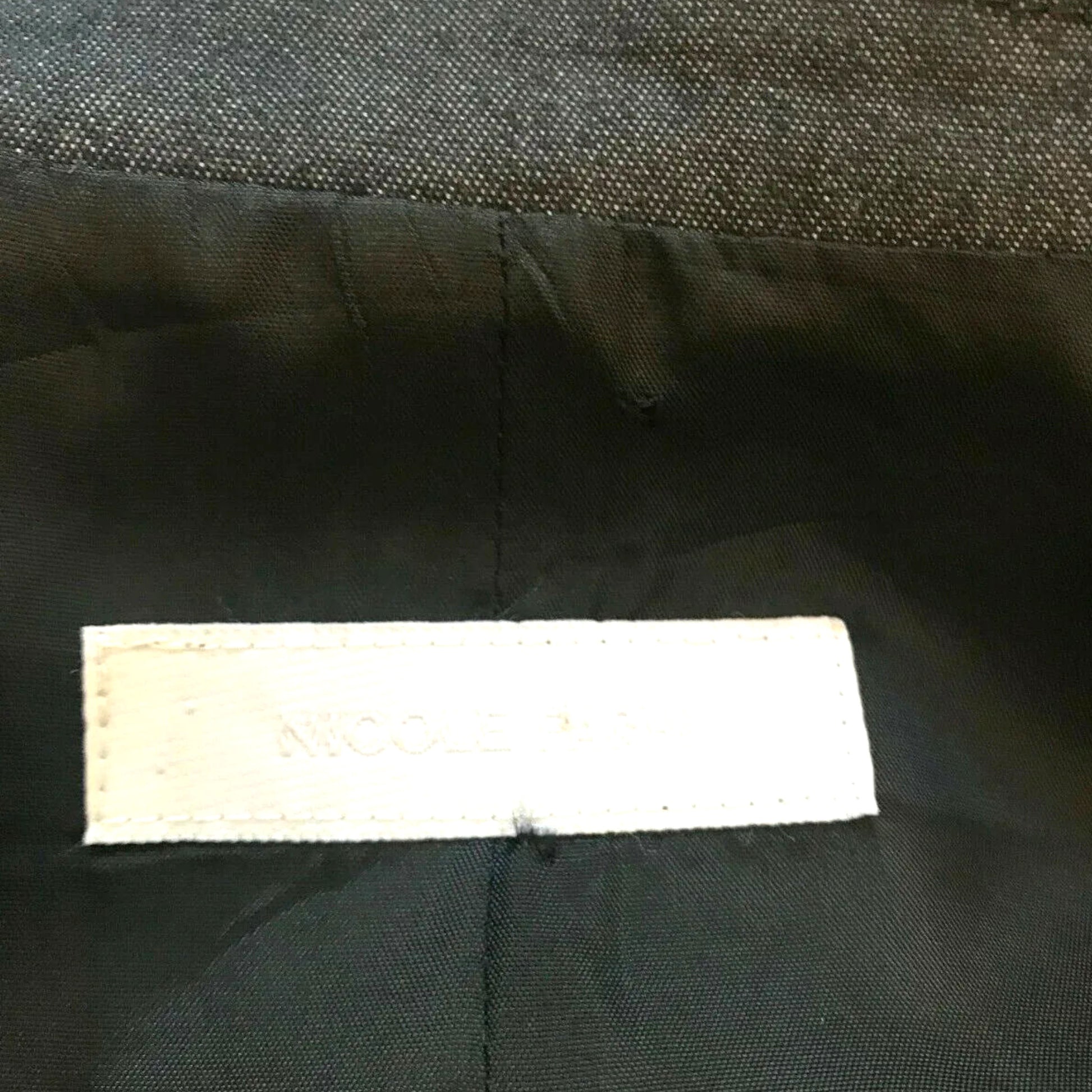 Nicole Farhi Grey Vintage Cotton Mix Bardot Dress & Jacket UK 8/10 US 4/6 EU 36/38 - Timelessfashions