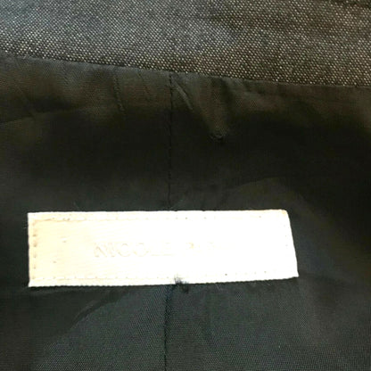 Nicole Farhi Grey Vintage Cotton Mix Bardot Dress & Jacket UK 8/10 US 4/6 EU 36/38 - Timelessfashions