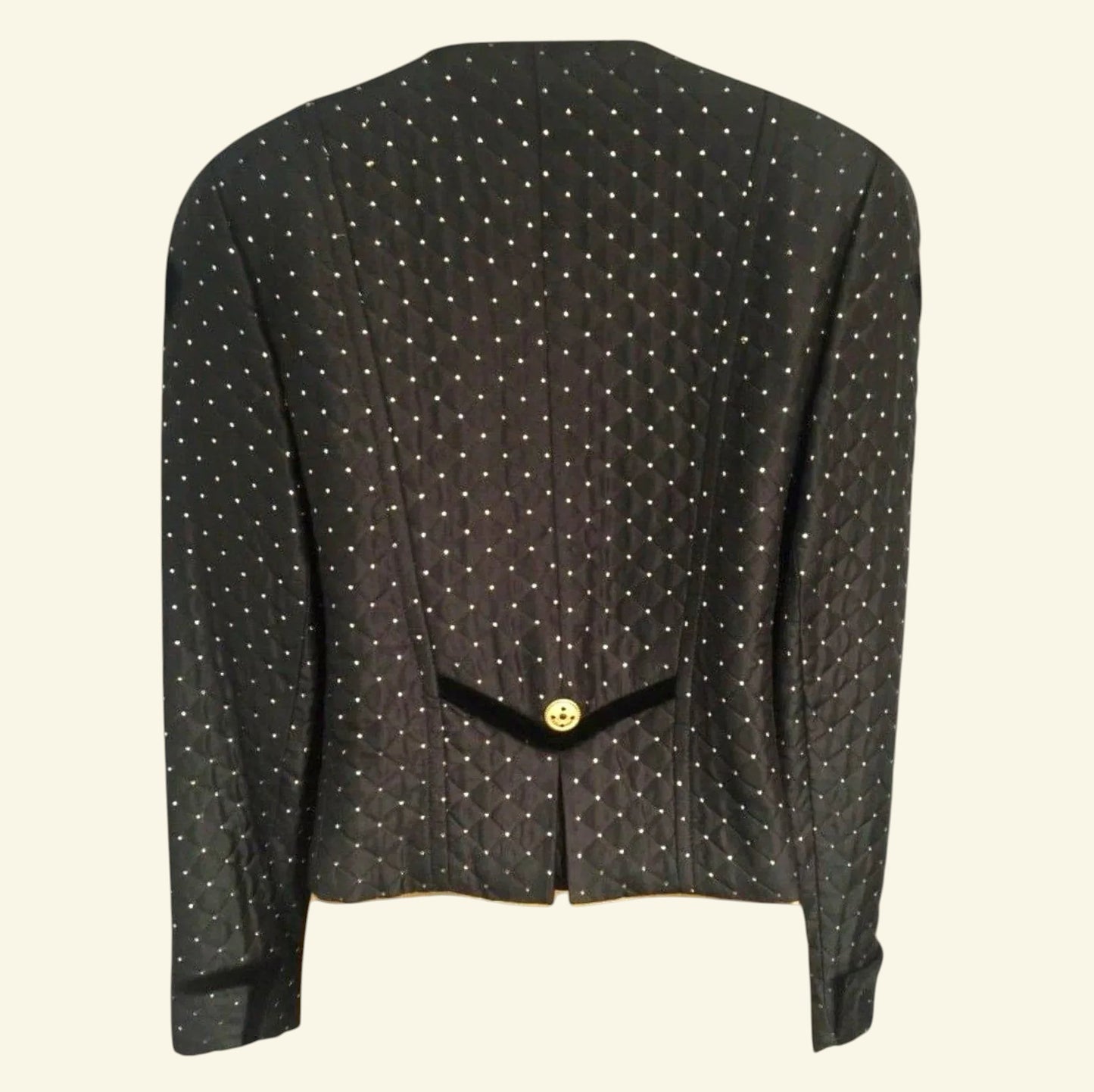 Basler Womens Vintage Black Silk 80's Jacket UK 8/10 US 4/6 EU 36/38 - Timelessfashions