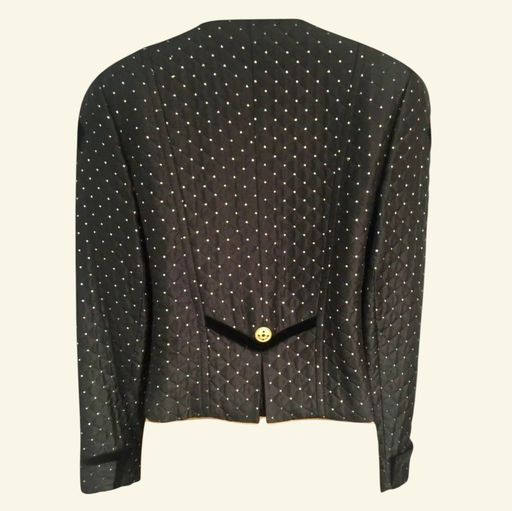 Basler Womens Vintage Black Silk 80's Jacket UK 8/10 US 4/6 EU 36/38 - Timelessfashions