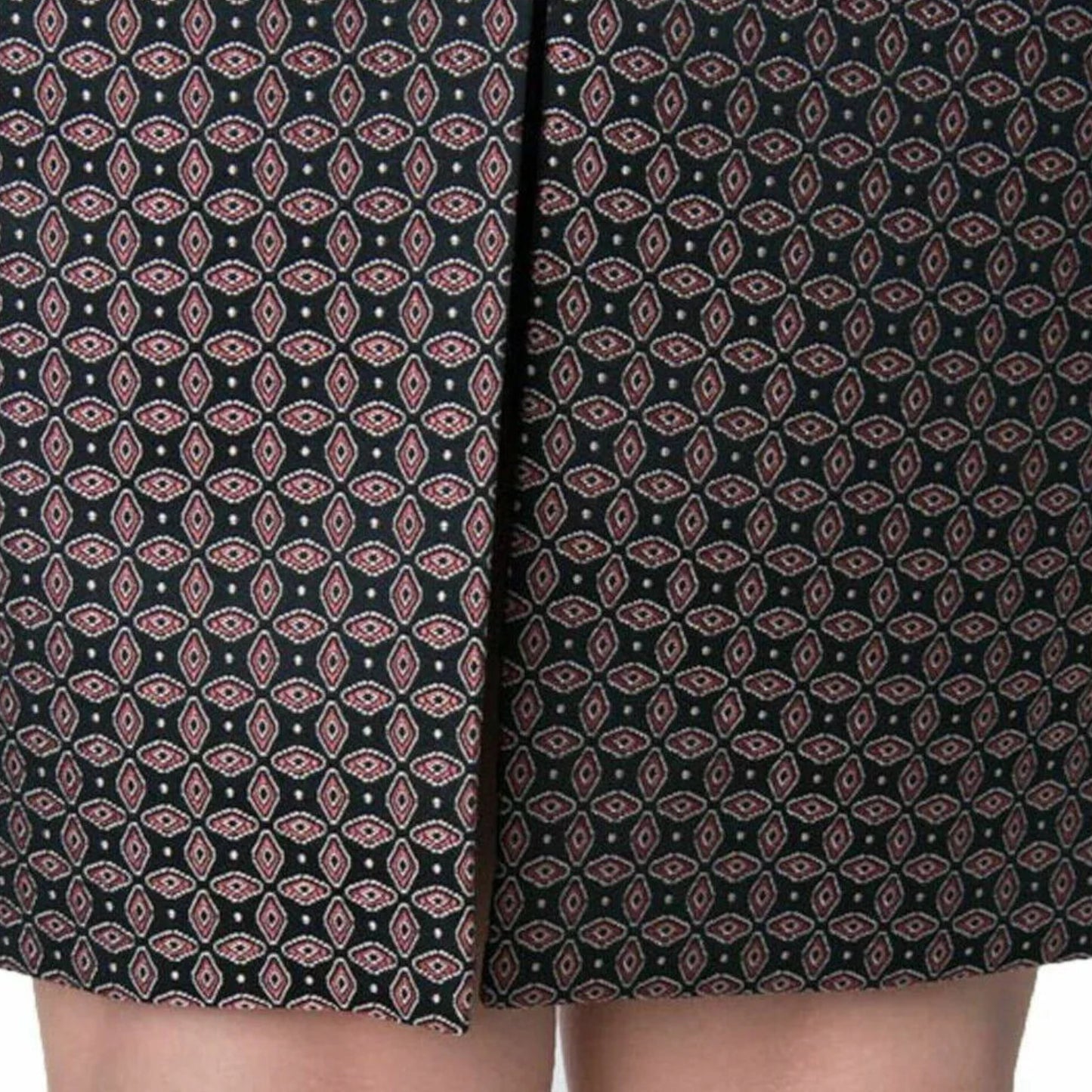 JOSEPH Cravat Jacquard Black Burgundy Pencil Skirt UK 8 - Timelessfashions