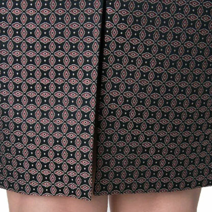 JOSEPH Cravat Jacquard Black Burgundy Pencil Skirt UK 8 - Timelessfashions