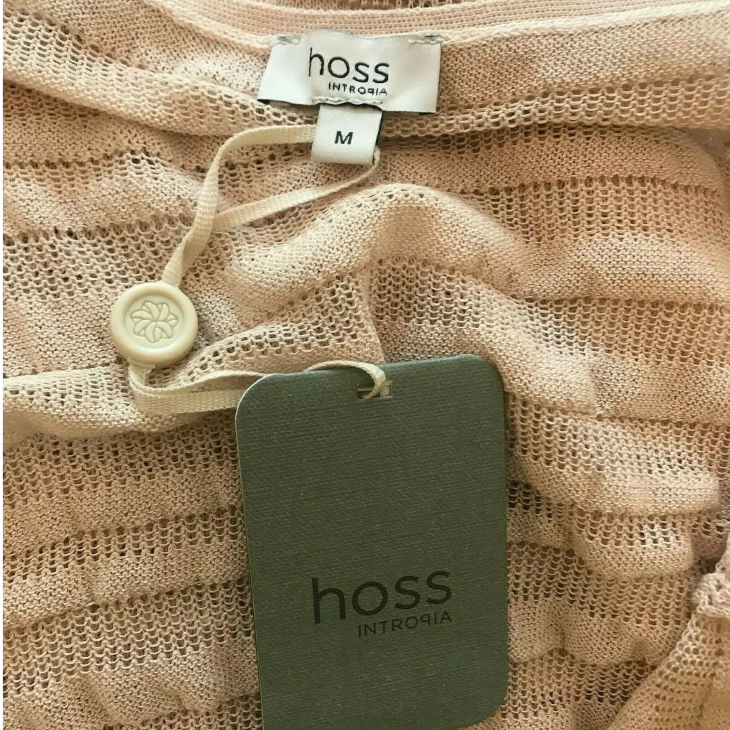 Hoss Intropia Beige Knitted Mini Dress UK 12 US 8 EU 40 - Timelessfashions