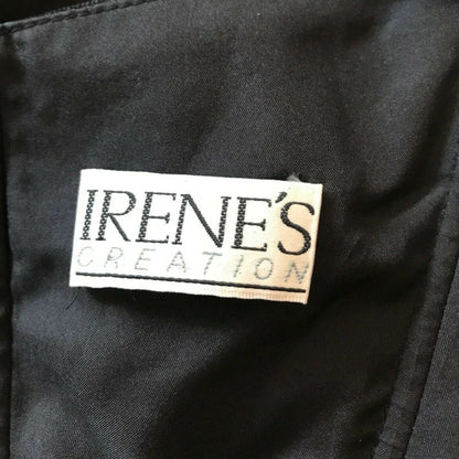 Irene's Creation Black Satin Halterneck Long Dress UK 8 US 4 EU 36 - Timelessfashions