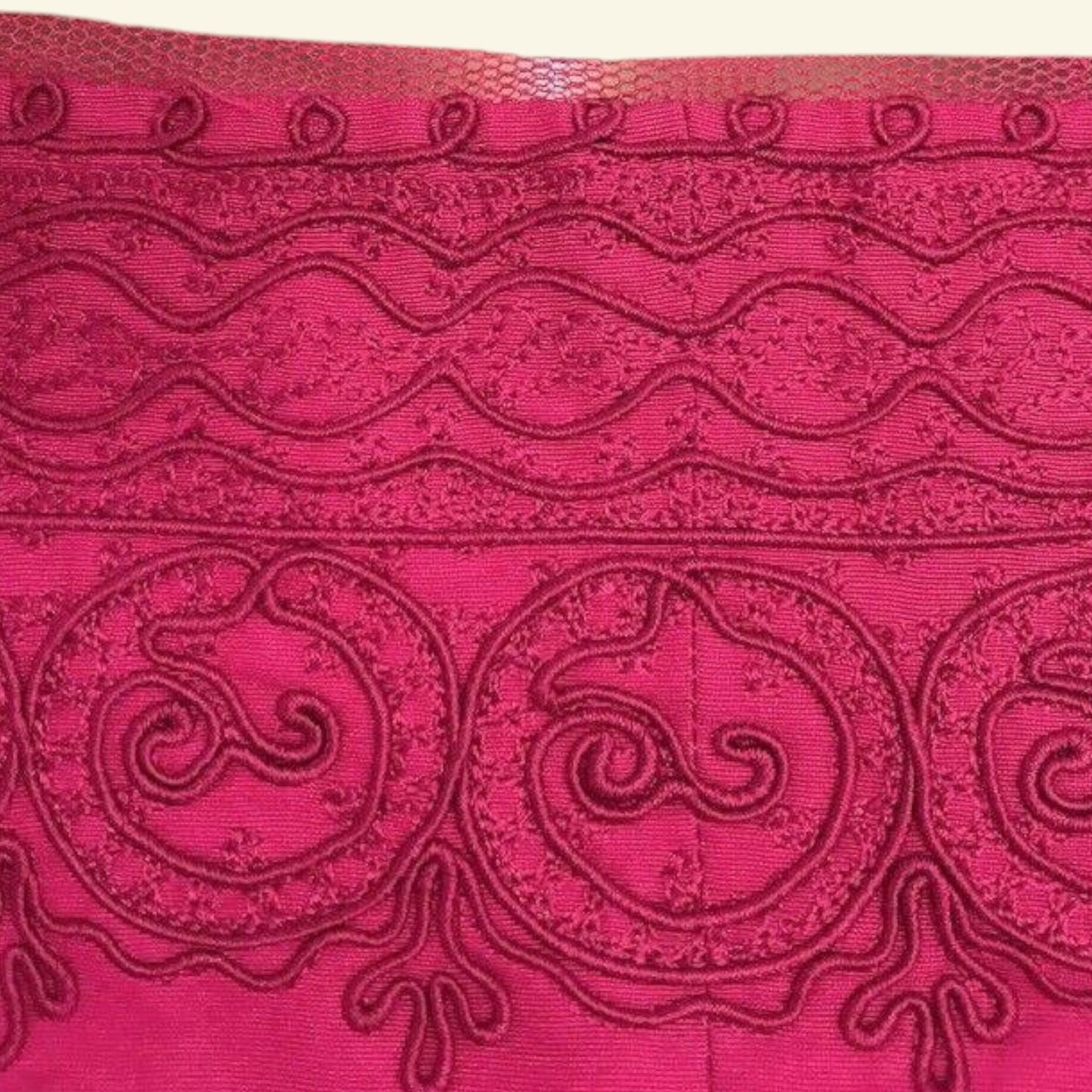 Coast Red Silk & Cotton Embroidered Dress UK 12 US 8 EU 40 - Timelessfashions