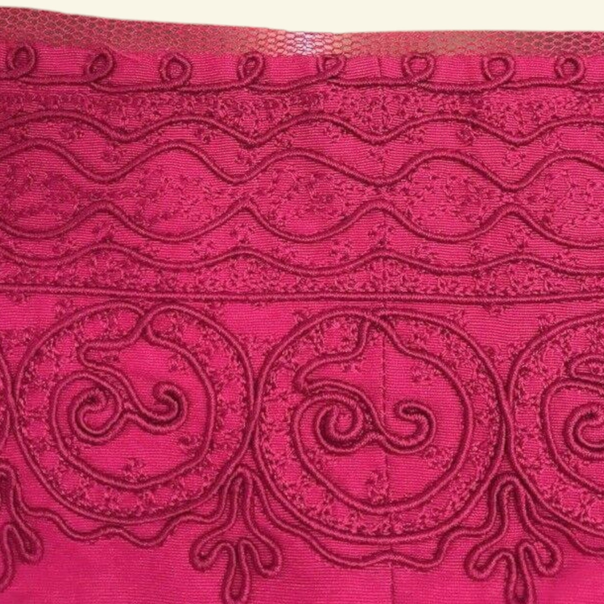 Coast Red Silk & Cotton Embroidered Dress UK 12 US 8 EU 40 - Timelessfashions