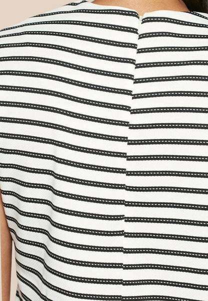 Close-up of a black and white striped shirt