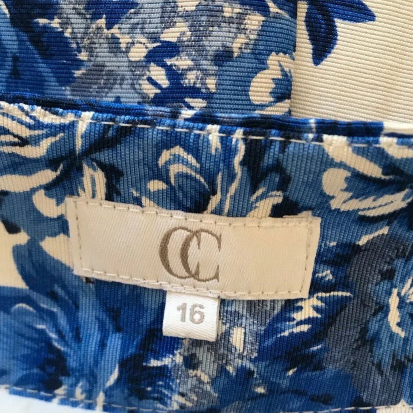 Country Casuals CC Blue & White Floral Skirt UK 16 US 12 EU 44 - Timelessfashions