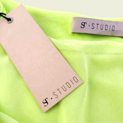 St Studio Lime Green Off Shoulder Strap Dress UK 8 US 4 EU 36 - Timelessfashions