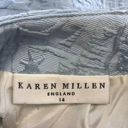 Karen Millen Vintage Light Blue Mini Pencil Skirt UK 14 US 10 EU 42 - Timelessfashions