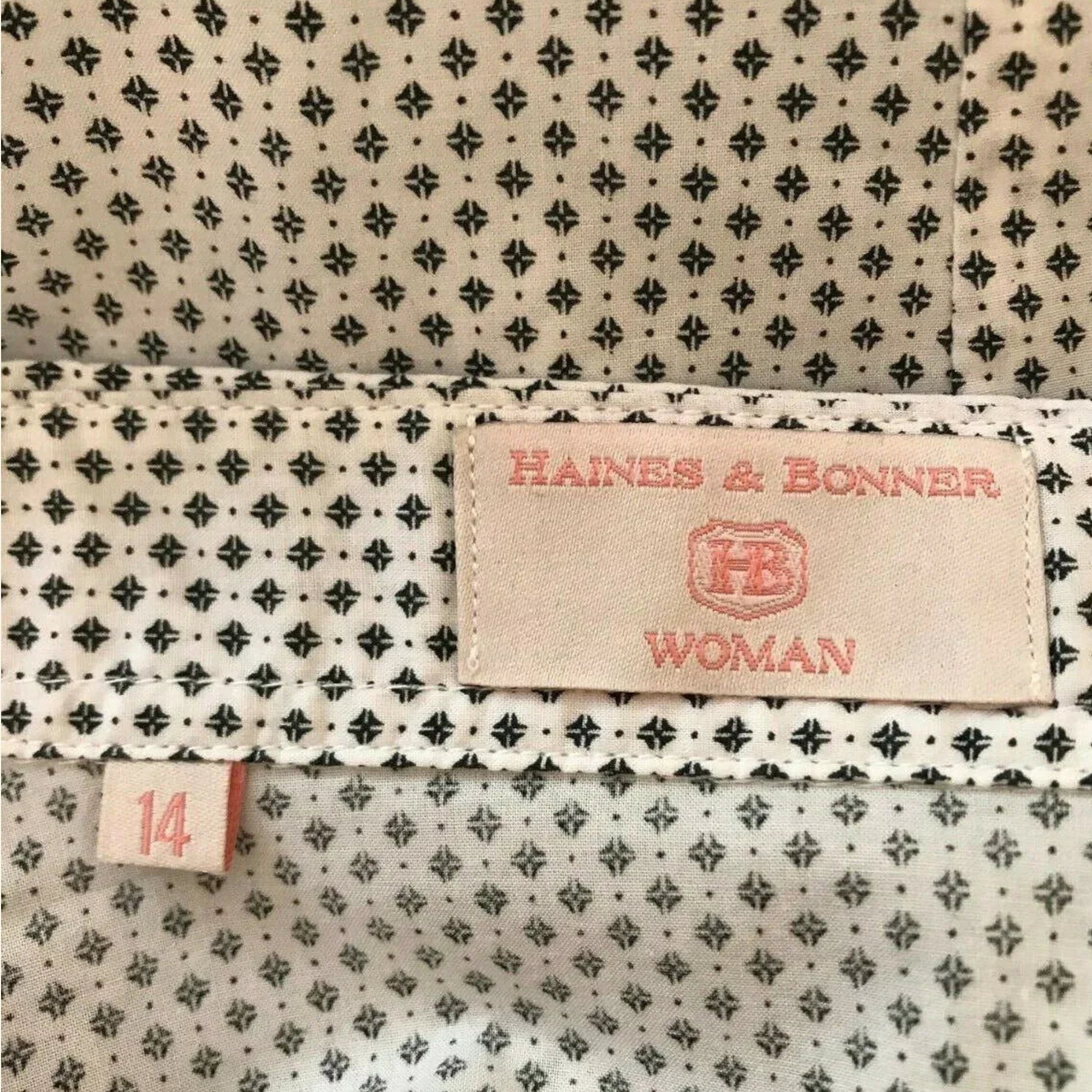 Haines & Bonner White Cotton Shirt UK 14 US 10 EU 42 - Timelessfashions
