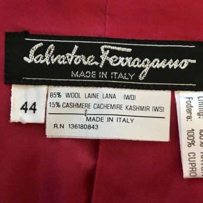 Salvatore Ferragamo Womens Vintage Pink, Wool & Cashmere Jacket UK 10/12 US 6/8 EU 40 IT 44 - Timelessfashions