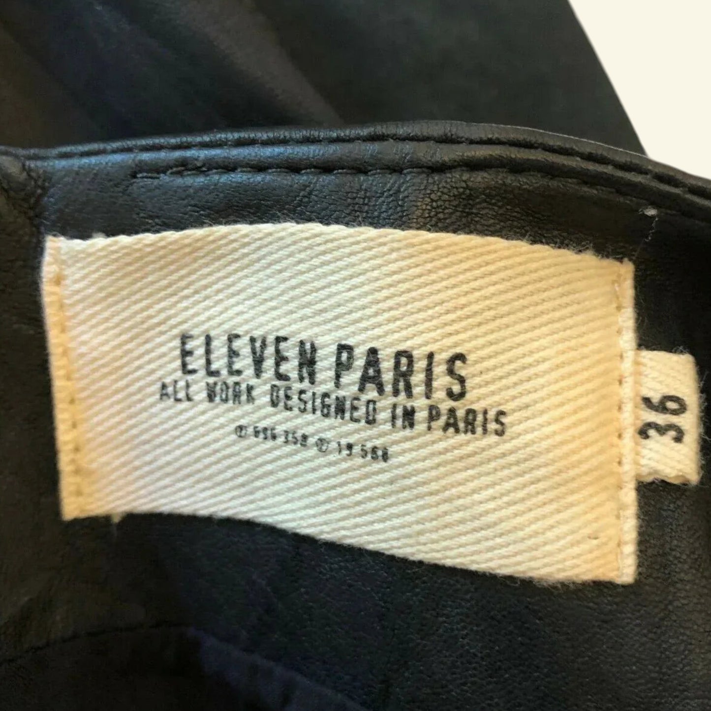 Eleven Paris Black Leather Mini Skirt UK 8 US 4 EU 36 - Timelessfashions