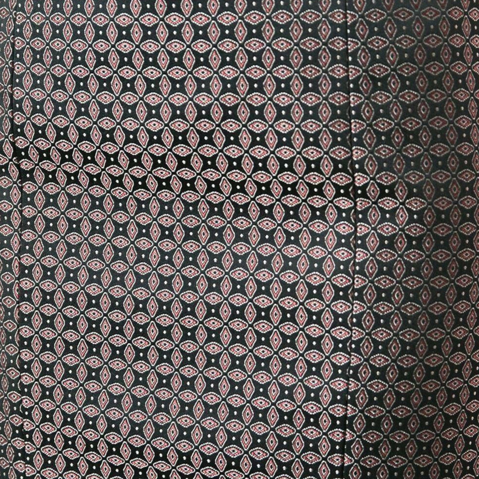 JOSEPH Cravat Jacquard Black Burgundy Pencil Skirt UK 10 US 6 EU 38 - Timelessfashions