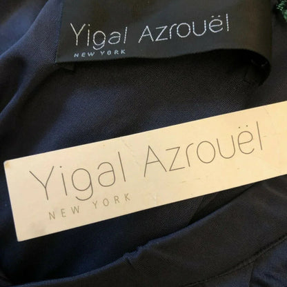 Yigal Azrouel Storm Blue One Shoulder One Sleeve Dress UK 8 US 4 EU 36 EU 34 - Timelessfashions