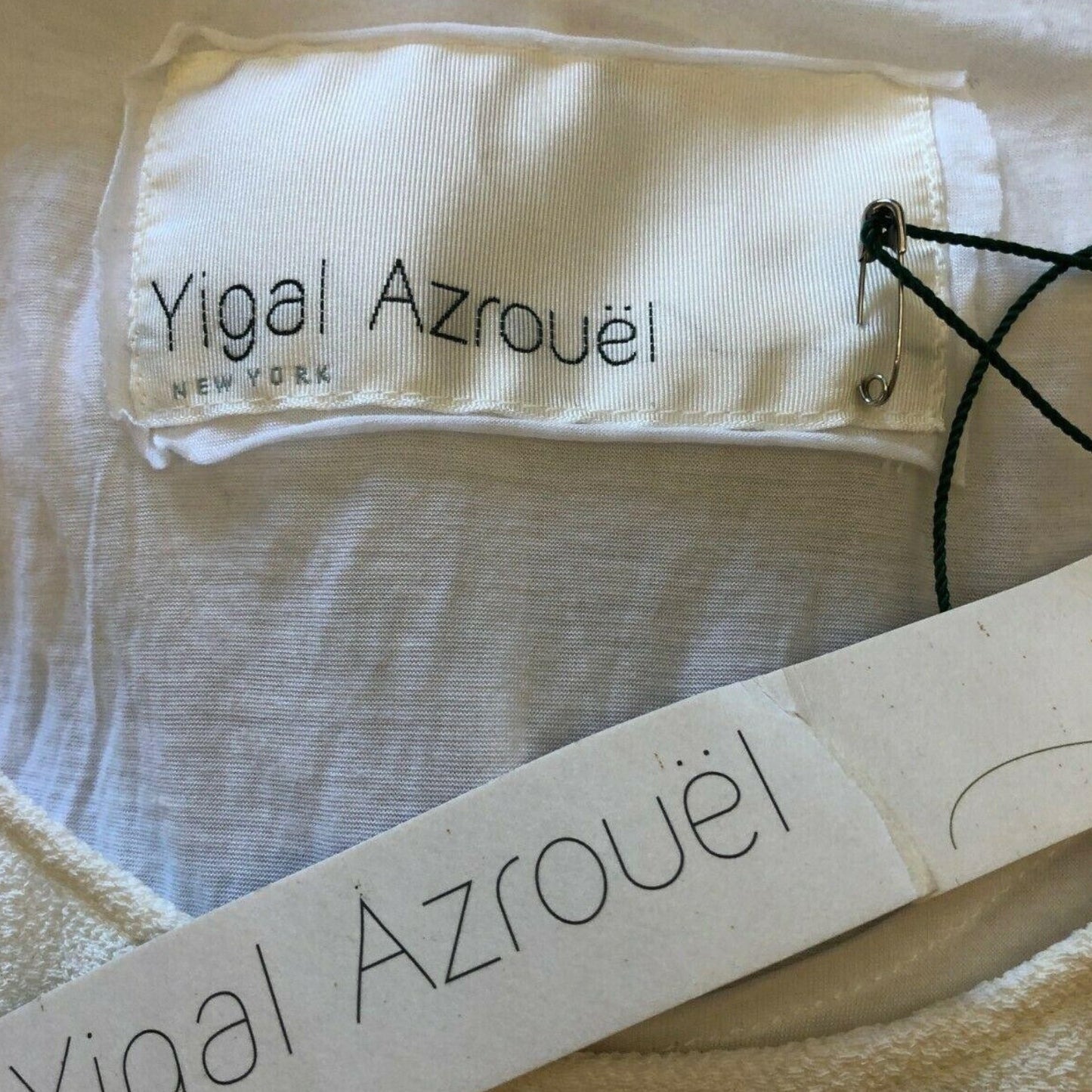 Yigal Azrouël Ivory Textured Crepe Black Zip Dress UK 8 US 4 EU 36 IT 40 - Timelessfashions