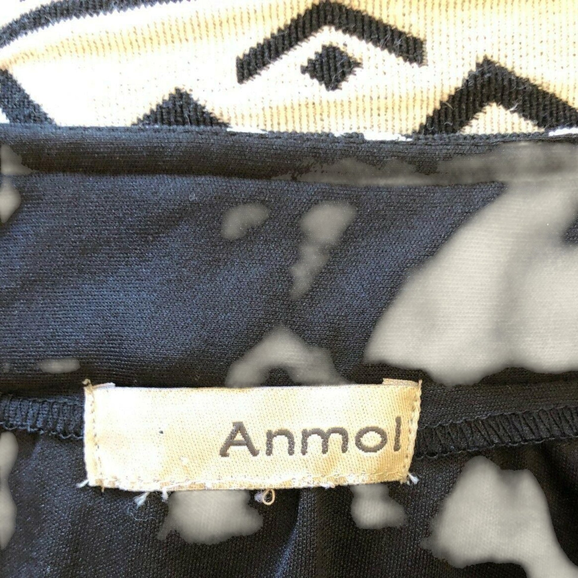 Anmol Black & White Aztec Print Cotton Mini Skirt UK 14 US 10 EU 42 - Timelessfashions