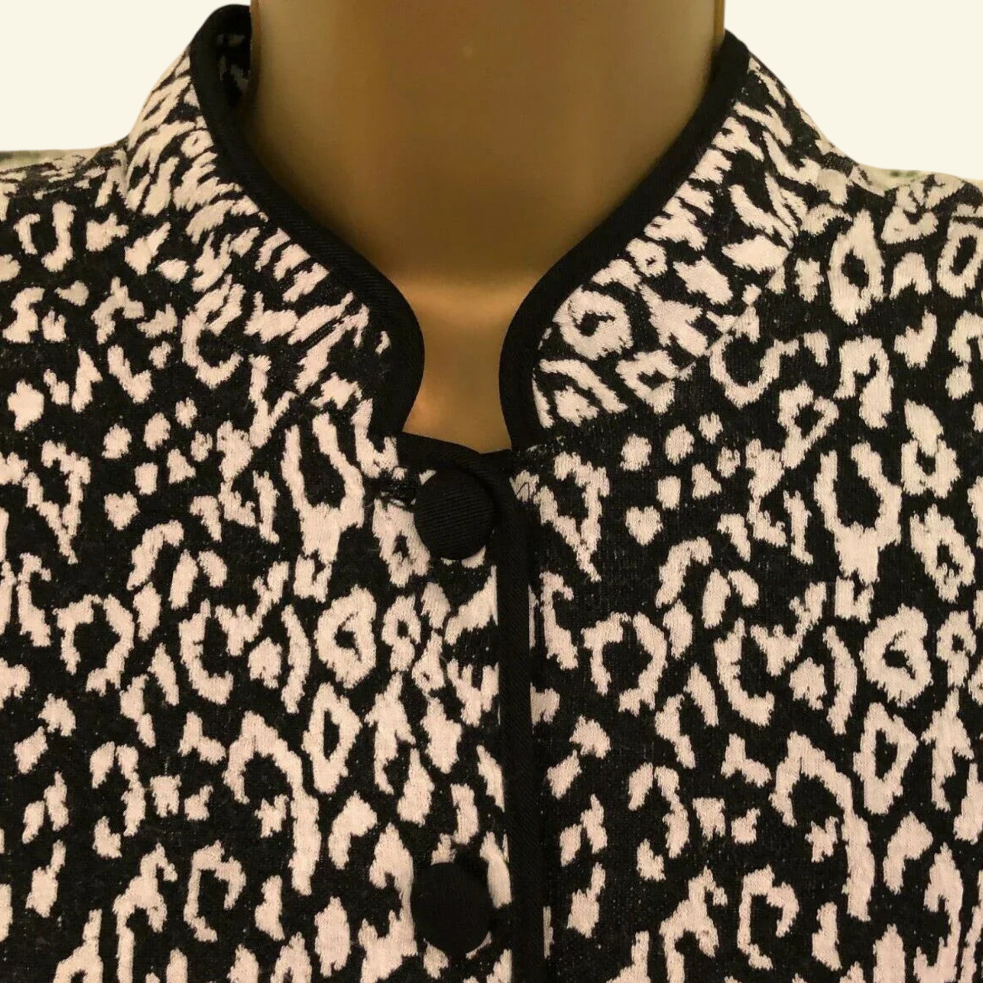 Viyella Womens Black & White Long Jacket UK 14 US 10 EU 42 - Timelessfashions