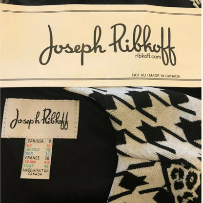 Joseph Ribkoff Black & White Cold Shoulder Dress UK 10 US 6 EU 38 - Timelessfashions
