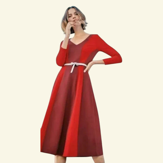 Boden Red & Maroon Erin Ponte Dress UK 8 US 4 EU 36 - Timelessfashions