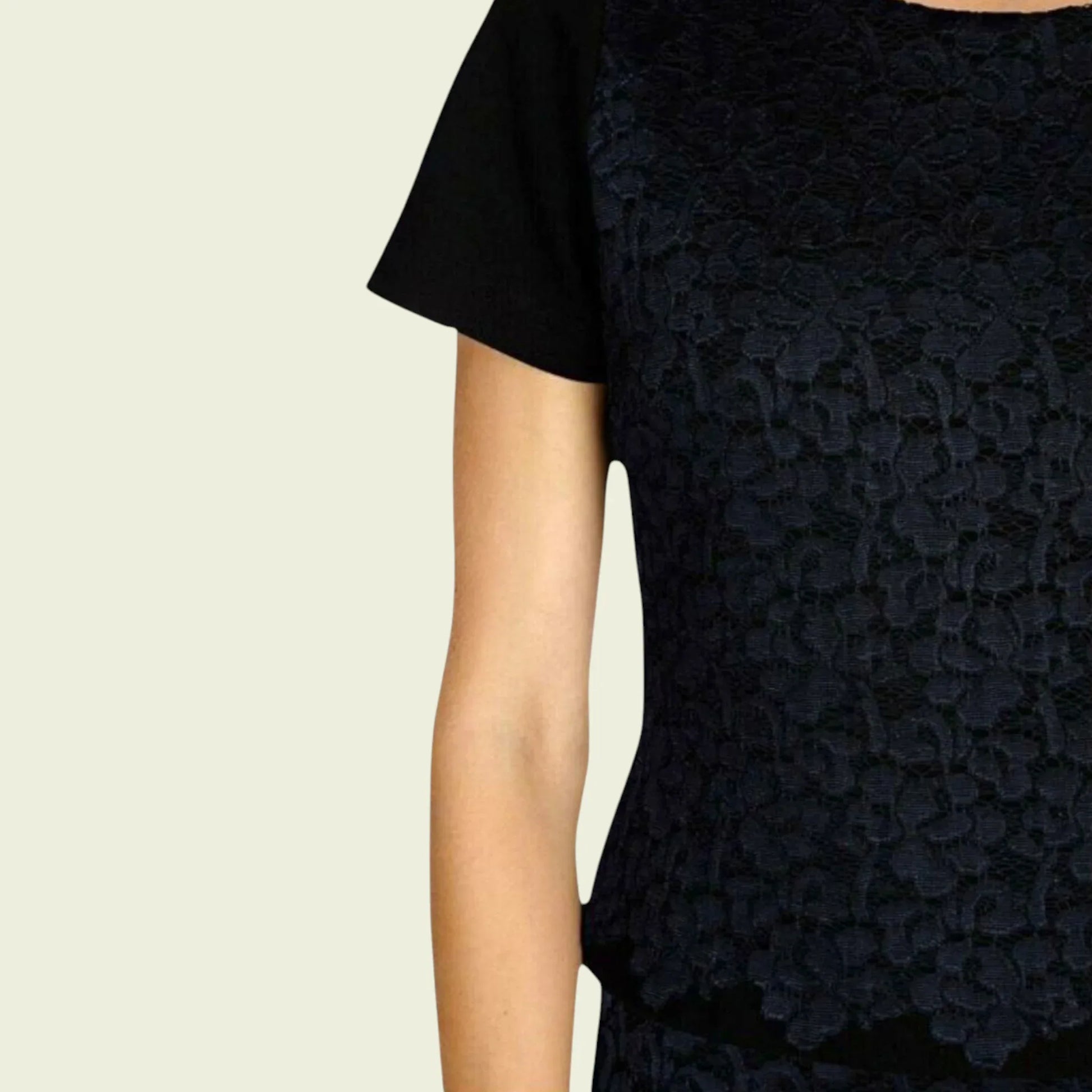 Coast Tullah Black & Navy Lace Top & Skirt Set UK 12 US 8 EU 40 - Timelessfashions