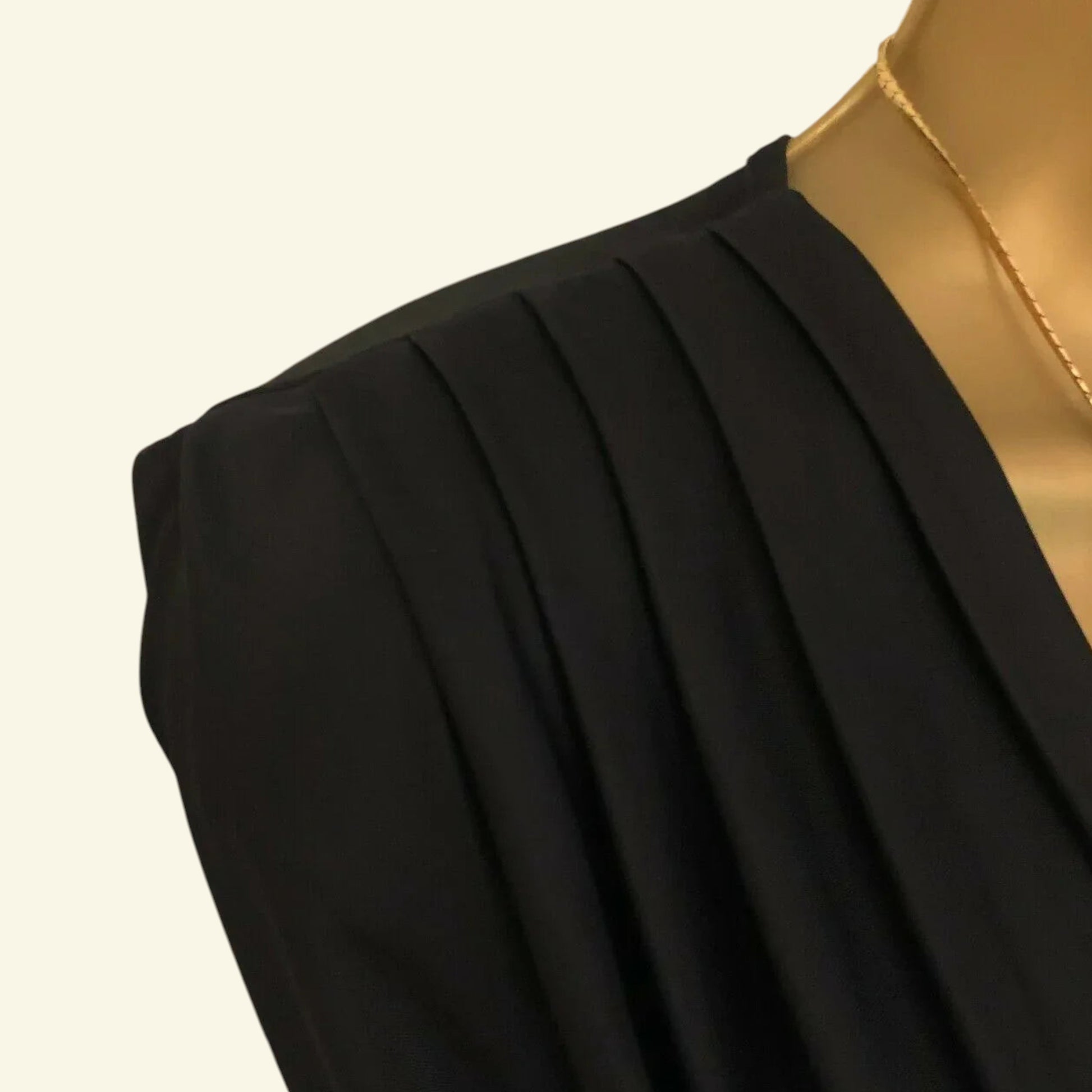Jean Colonna Rare Vintage Black Silk Jersey Cowl Neck Dress UK 12 US 8 EU 40 - Timelessfashions