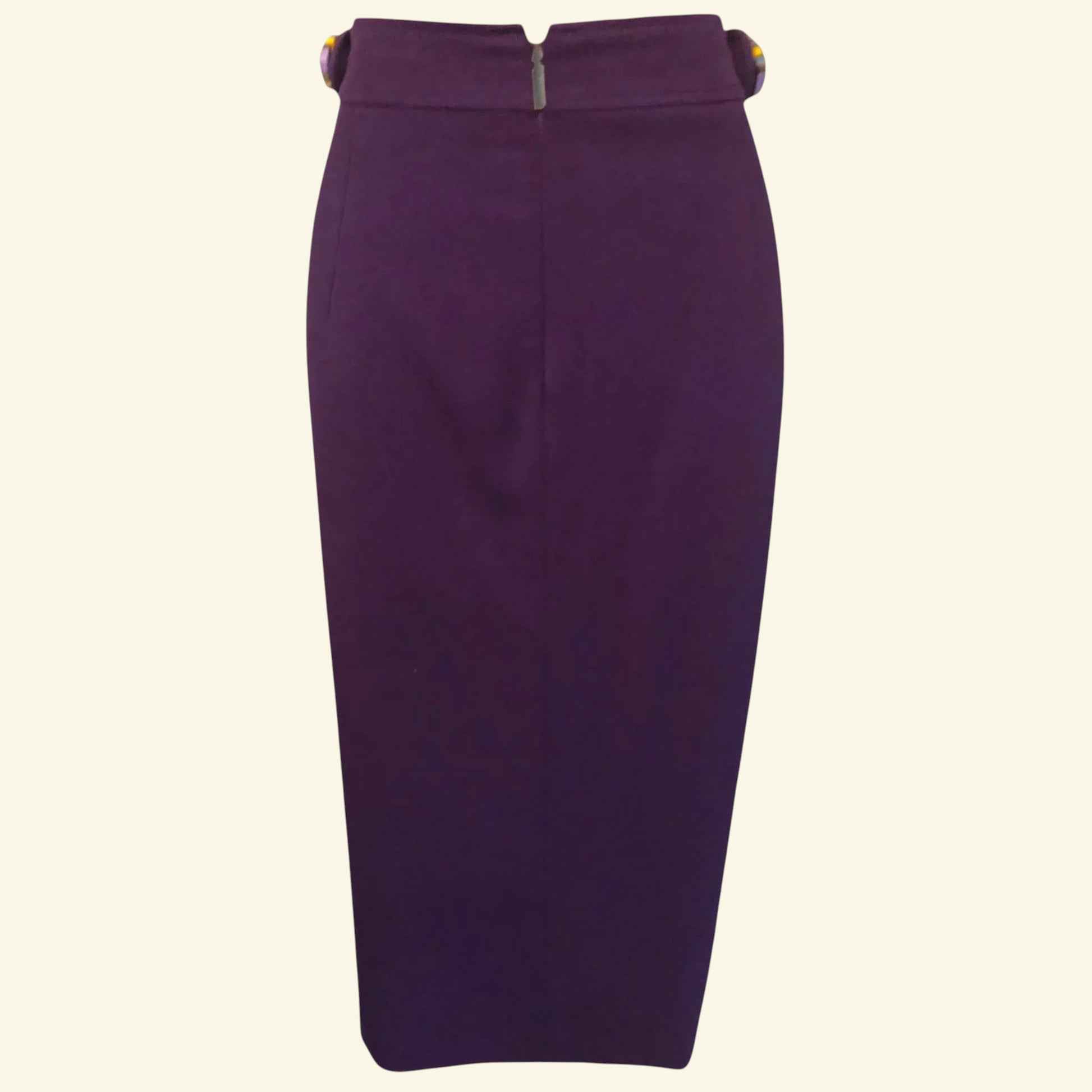 Versace Jeans Women's Purple Midi Pencil Skirt UK 12 US 8 EU 40 IT 44 - Timelessfashions